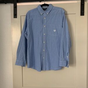 Chaps Blue Gingham Button-Down Shirt